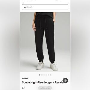 lulu lemon black jogger sweatpants